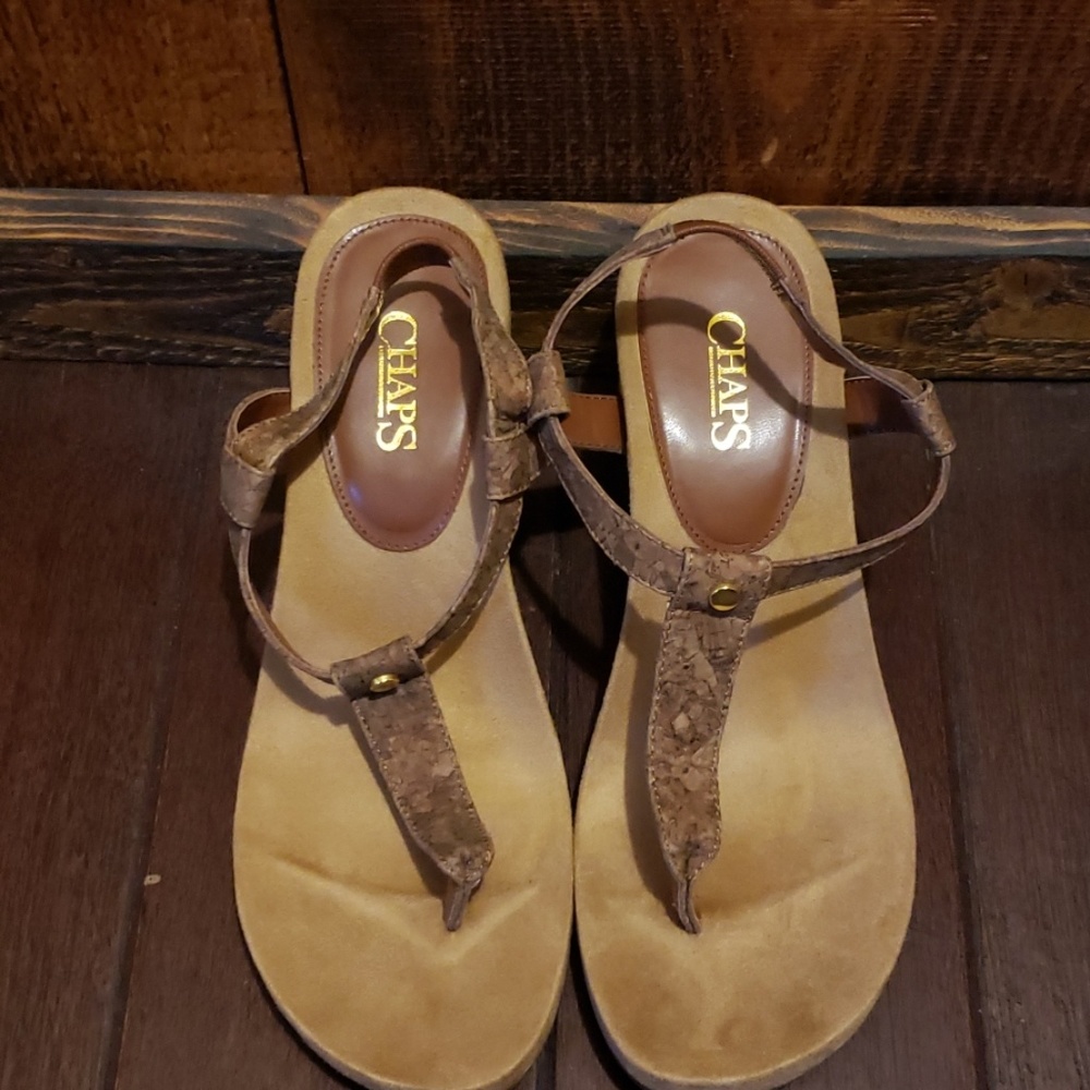 Brown/Tan Heeled Sandals